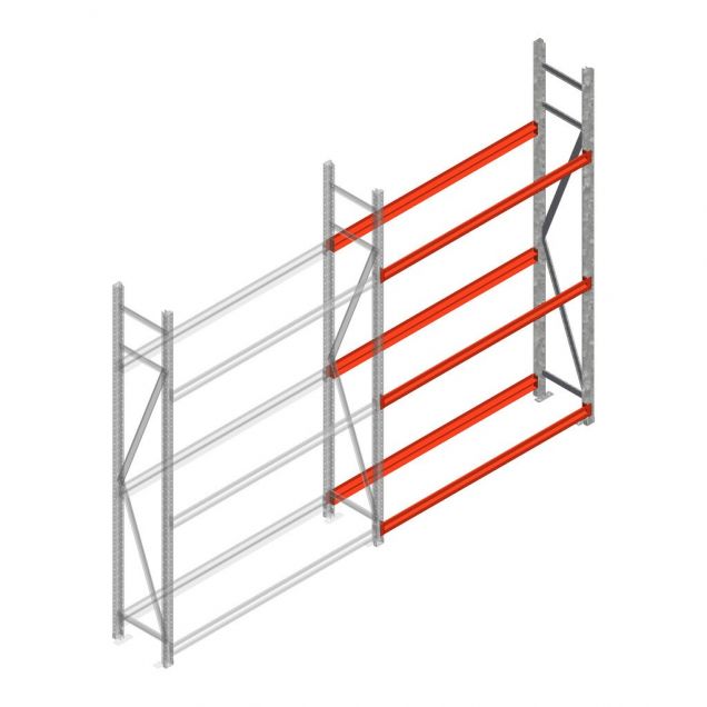 Bandenstelling grootvak AR 2250x1610x400mm (hxbxd) 3 niveaus aanbouwsectie