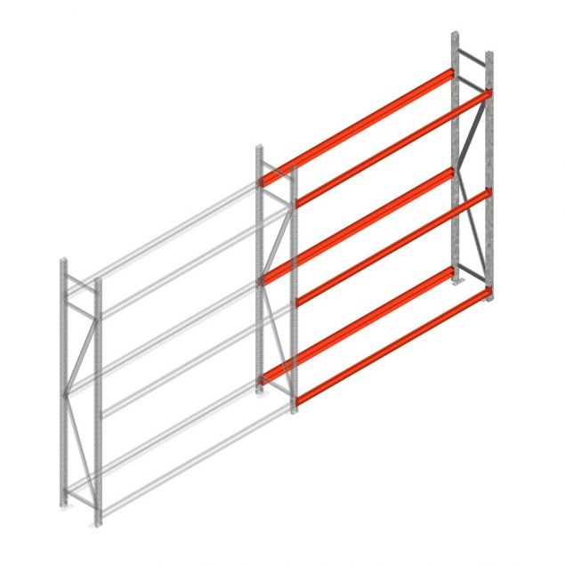 Bandenstelling grootvak AR 2250x2010x400mm (hxbxd) 3 niveaus aanbouwsectie