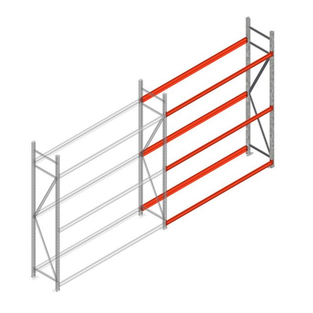Bandenstelling grootvak AR 2250x2010x500mm (hxbxd) 3 niveaus aanbouwsectie