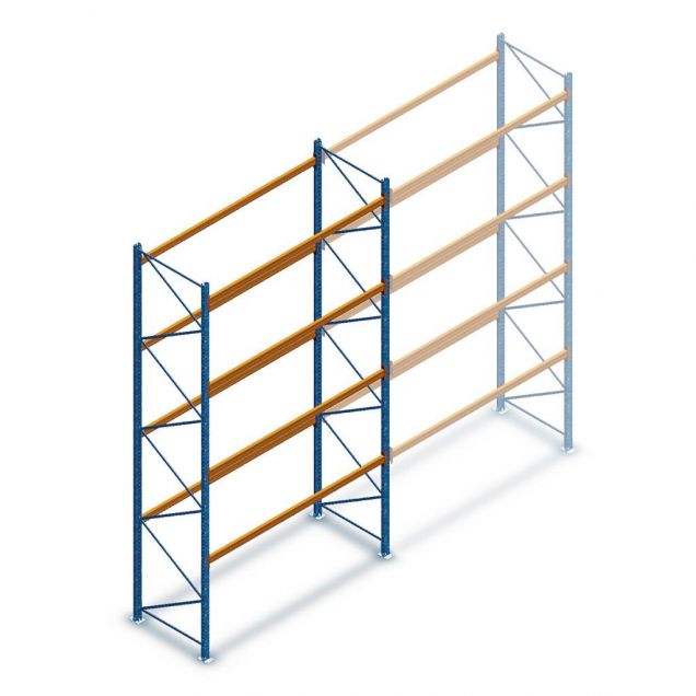 Gebruikte Esmena palletstelling 5550x2700x1100 mm (hxbxd) 4 niveaus beginsectie