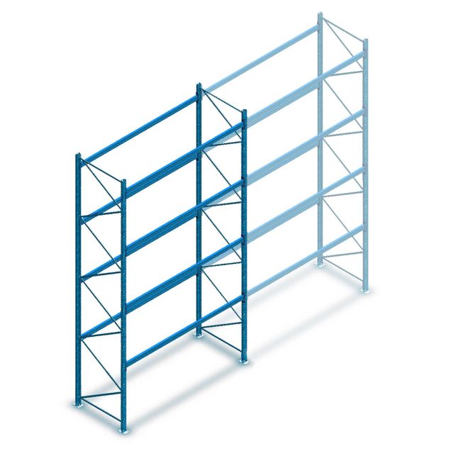 Gebruikte Stow palletstelling 5250x2700x1100mm (hxbxd) 4 niveaus beginsectie