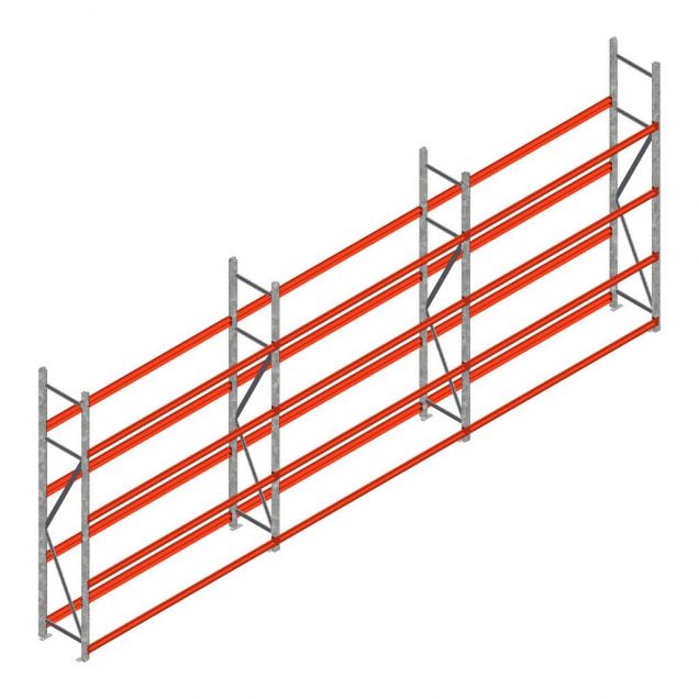 Voordeelrij bandenstelling grootvak AR 2500x6230x400mm (hxbxd) 4 niveaus