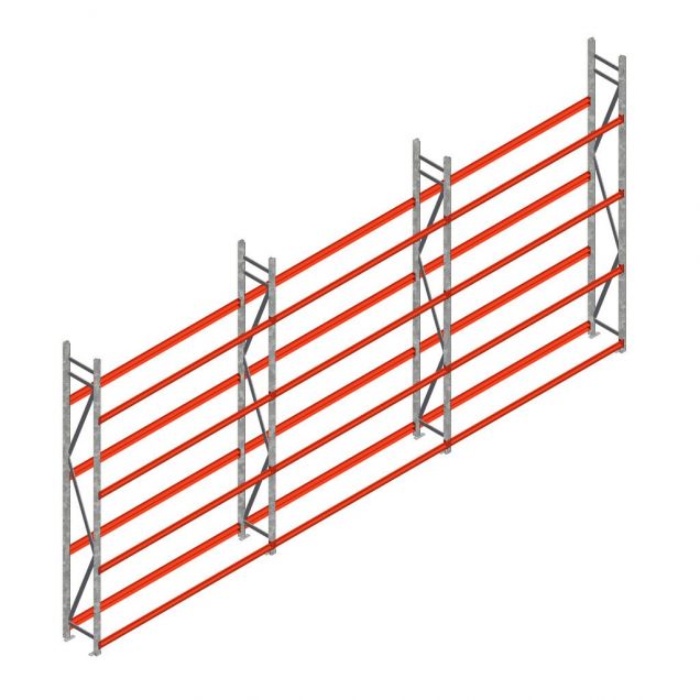 Voordeelrij bandenstelling grootvak AR 3000x6230x400mm (hxbxd) 4 niveaus