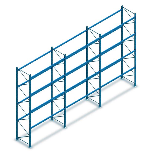 Voordeelrij gebruikte Stow palletstelling 5250x8580x1100mm (hxbxd) 4 niveaus