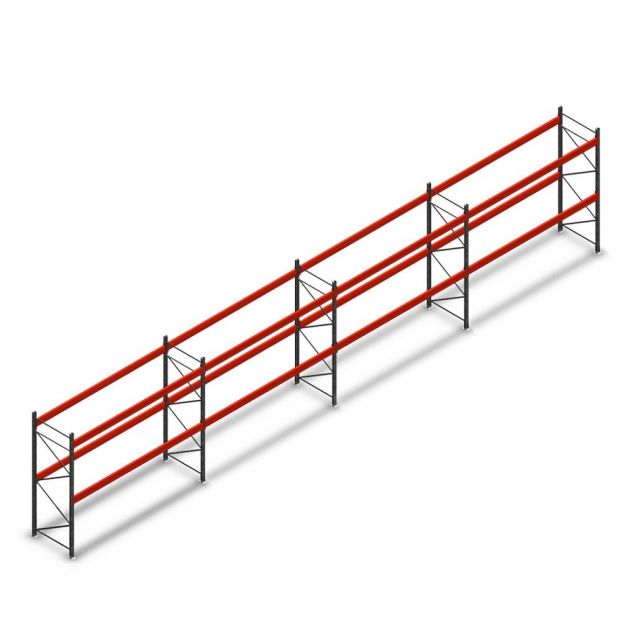 Voordeelrij deels gebruikte AR T2 palletstelling 3500x14932x1100 mm (hxbxd) 2 niveaus