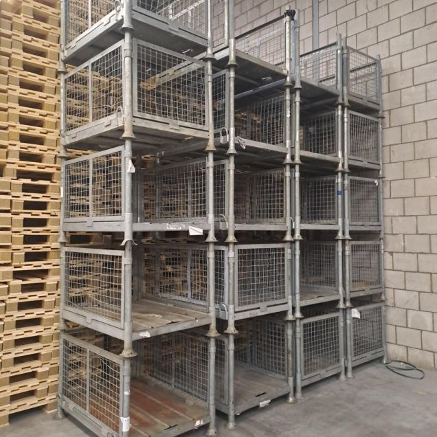 Gebruikte gitterbox 1300x900x870 mm (lxbxh) verzinkt