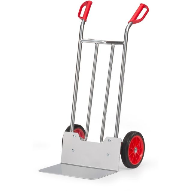 Aluminium steekwagen 150 kg 1150 mm met rubberbanden, extra grote schep