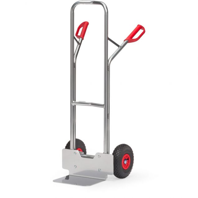 Aluminium steekwagen 200 kg 1300 mm met luchtbanden