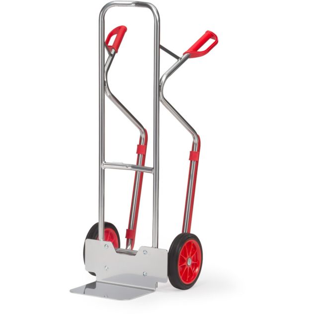 Aluminium steekwagen 200 kg 1300 mm met rubberbanden en glijstrips