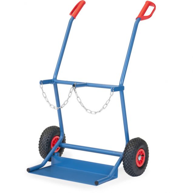 Gasflessenwagen 100 kg voor 2 gasflessen a 20 liter met luchtbanden