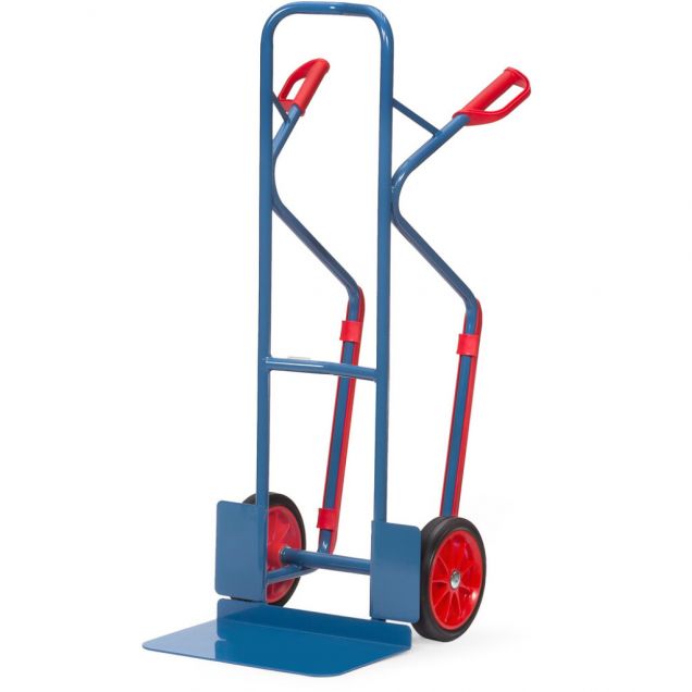 Stalen steekwagen 300 kg 1300 mm met rubberbanden, extra grote schep en glijstrips