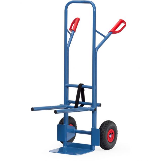 Stoelensteekwagen 70 kg 1300 mm met luchtbanden en inhangbare draagarmen