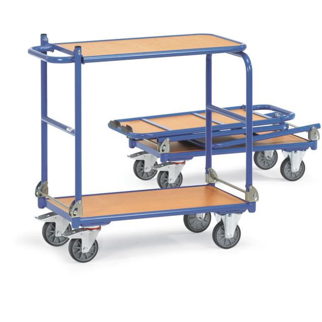 Inklapbare tafelwagen 250 kg met 2 duwbeugels 900x600