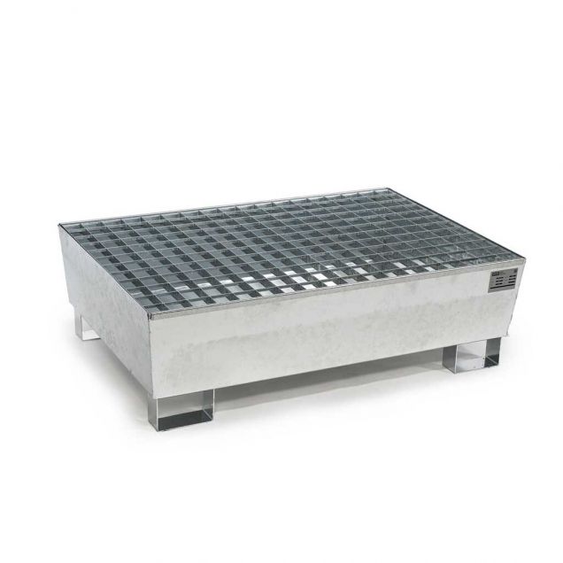 Lekbak 800x1200x360mm (bxdxh), thermisch verzinkt incl. rooster