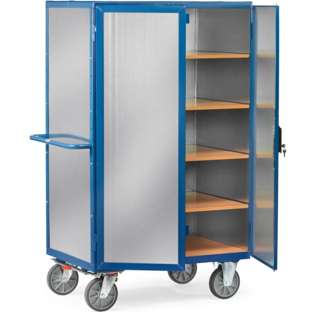 Kastwagen 750 kg 1200x780 met 5 etages, verzinkt staalplaat en spanjoletsluiting
