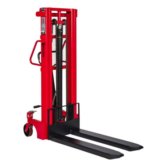 Manuele stapelaar 1000kg Rood  85-3000mm / 1150x550mm
