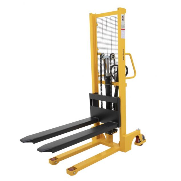 Manuele stapelaar 1000 kg 1600 mm geel