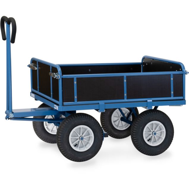 Handtrekwagen met houten wanden 1200x800x1200 mm (lxbxh) 1000 kg