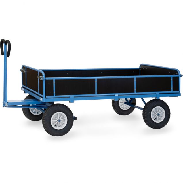 Handtrekwagen met houten wanden 2000x1000x1200 mm (lxbxh) 1250 kg