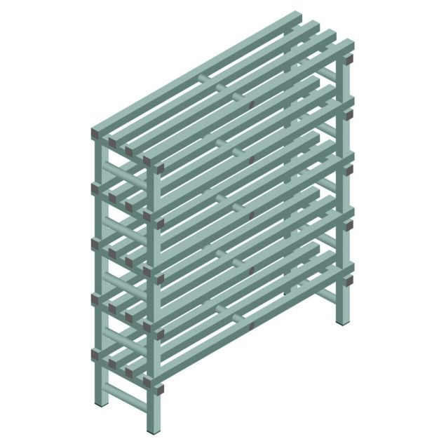Kunststof stelling REA Euro Design 1450x1200x400 mm (hxbxd) 5 niveaus