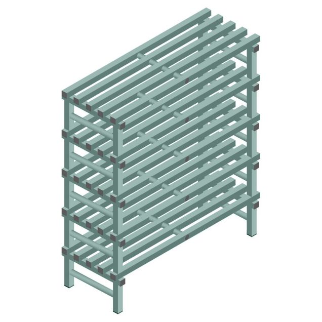 Kunststof stelling REA Euro Design 1450x1200x500 mm (hxbxd) 5 niveaus