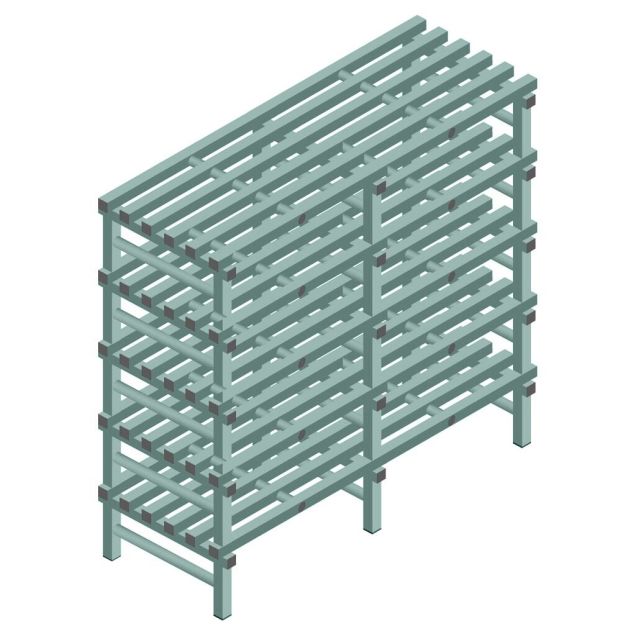 Kunststof stelling REA Euro Design 1450x1500x600 mm (hxbxd) 5 niveaus
