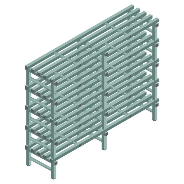 Kunststof stelling REA Euro Design 1450x1800x500 mm (hxbxd) 5 niveaus