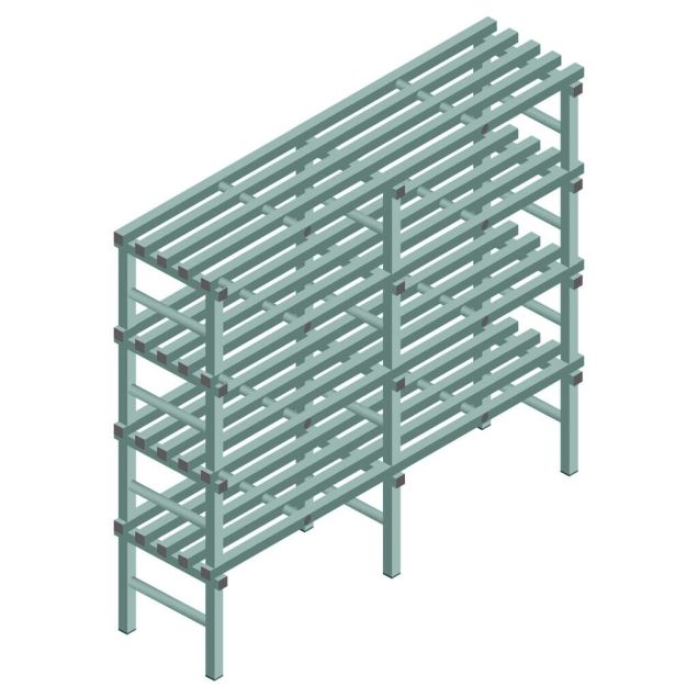 Kunststof stelling REA Euro Design 1600x1800x500 mm (hxbxd) 4 niveaus