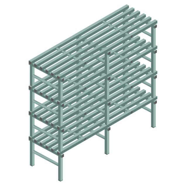 Kunststof stelling REA Euro Design 1600x1800x600 mm (hxbxd) 4 niveaus