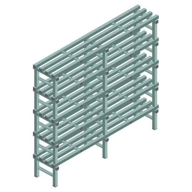 Kunststof stelling REA Euro Design 1650x1800x400 mm (hxbxd) 5 niveaus