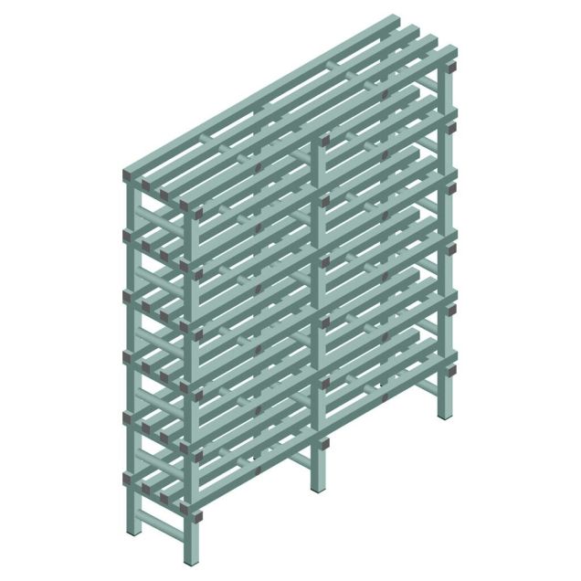 Kunststof stelling REA Euro Design 1750x1500x400 mm (hxbxd) 6 niveaus