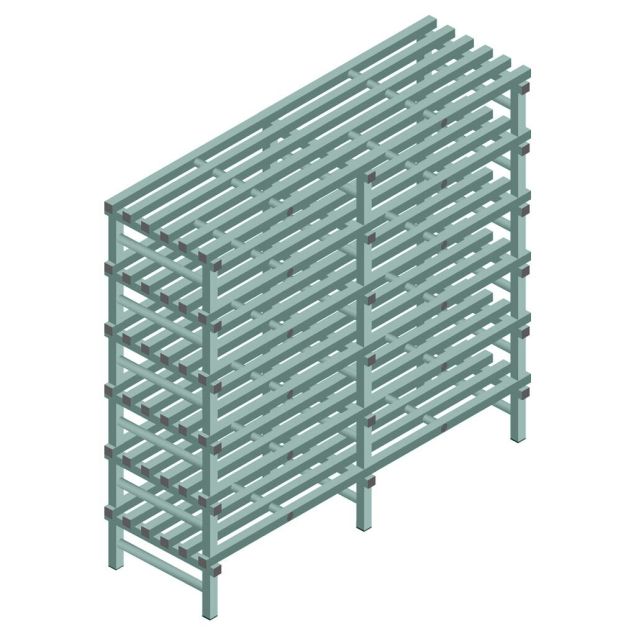 Kunststof stelling REA Euro Design 1750x1800x600 mm (hxbxd) 6 niveaus