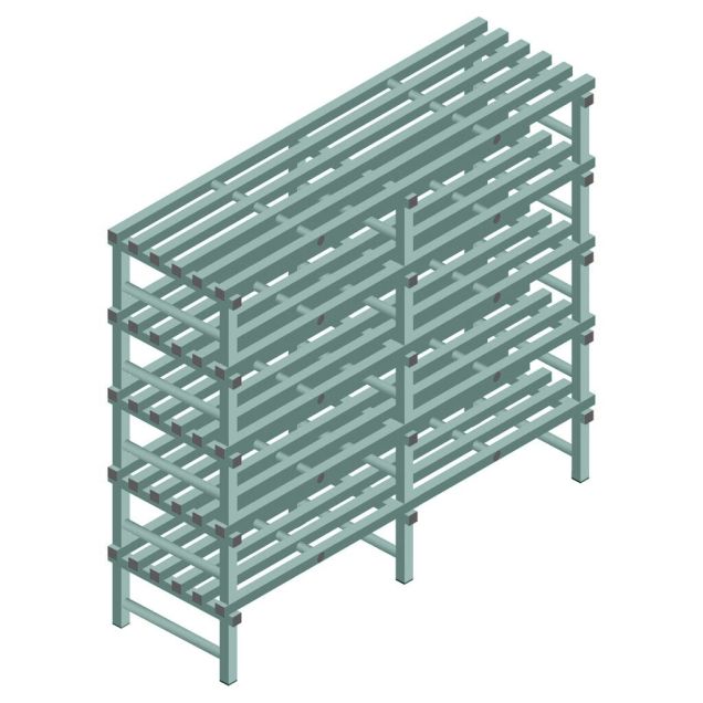 Kunststof stelling REA Euro Design 1850x1800x600 mm (hxbxd) 5 niveaus