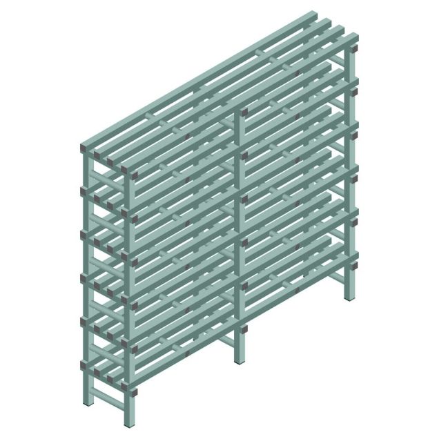 Kunststof stelling REA Euro Design 2000x1800x400 mm (hxbxd) 6 niveaus