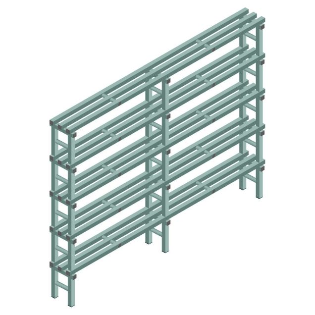 Kunststof stelling REA Euro Design 2050x1800x300 mm (hxbxd) 5 niveaus