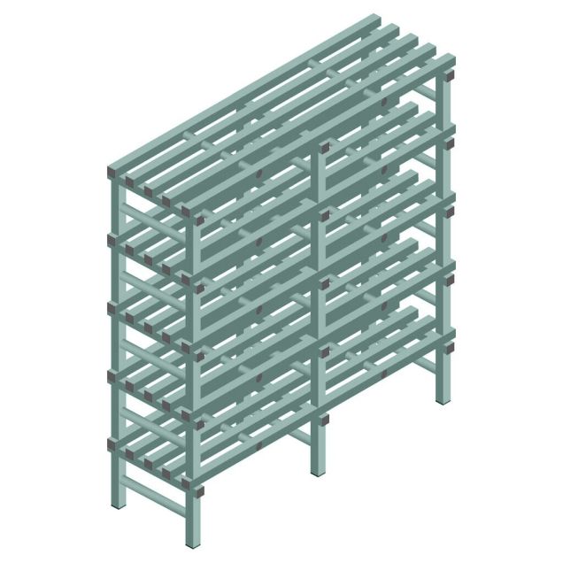 Kunststof stelling REA Euro Design 2250x1500x500 mm (hxbxd) 5 niveaus