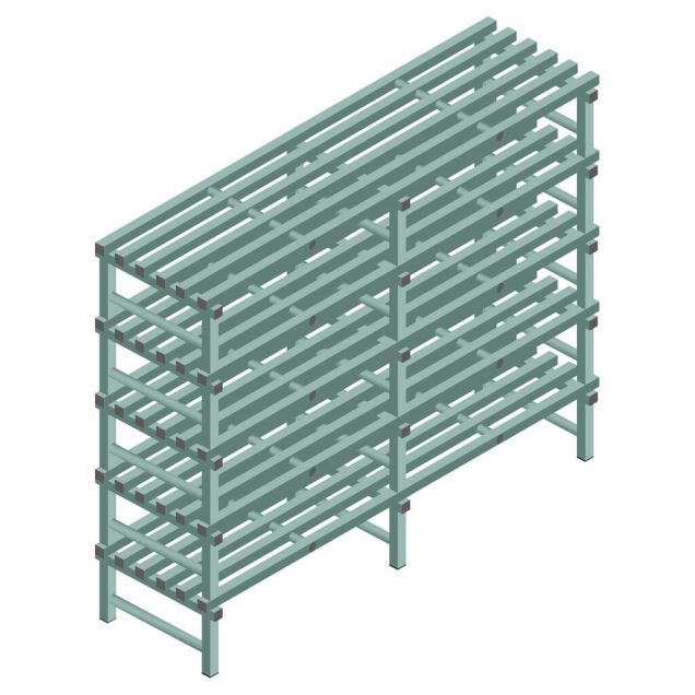 Kunststof stelling REA Euro Design 2250x2000x600 mm (hxbxd) 5 niveaus