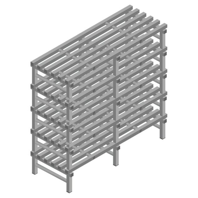 Kunststof stelling REA Euro Grey 1450x1500x600 mm (hxbxd) 5 niveaus