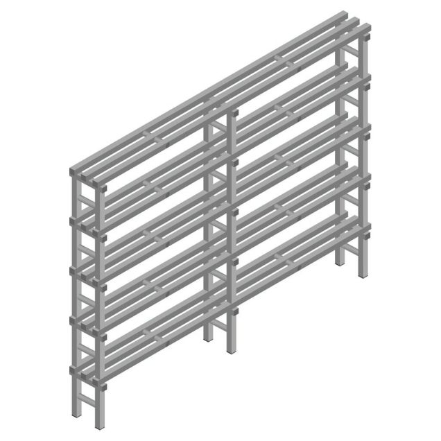 Kunststof stelling REA Euro Grey 2050x1800x300 mm (hxbxd) 5 niveaus