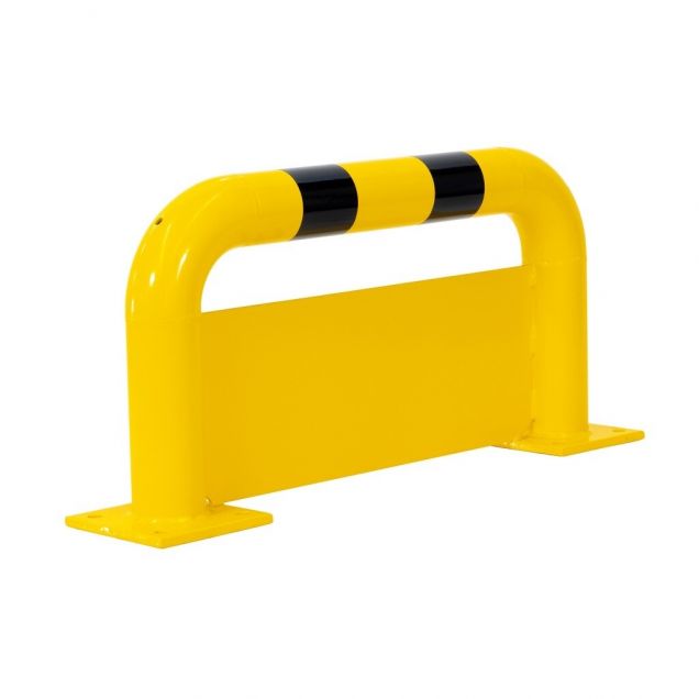 Beschermbeugel met onderplaat 750x350mm ø76mm Geel/zwart