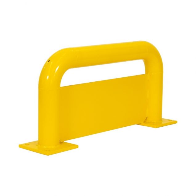 Beschermbeugel met onderplaat 750x350mm ø76mm Geel