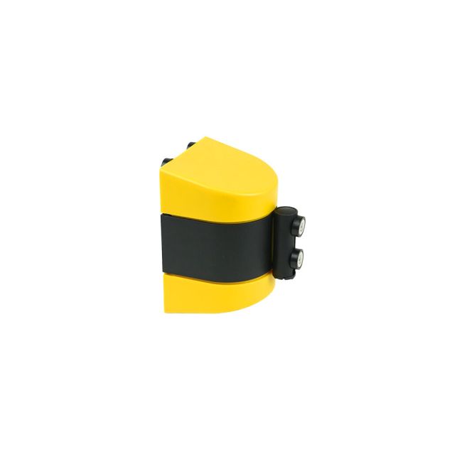 Magnetische spoel met afzetlint geel-zwart 50mm 10m