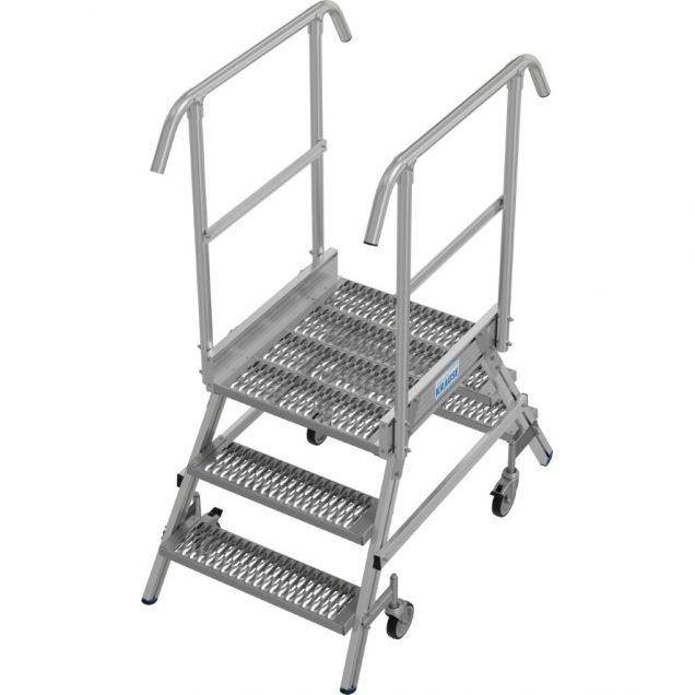 Platformtrap Krause dubbel R13 antislip profielrooster 2x3 treden 750mm