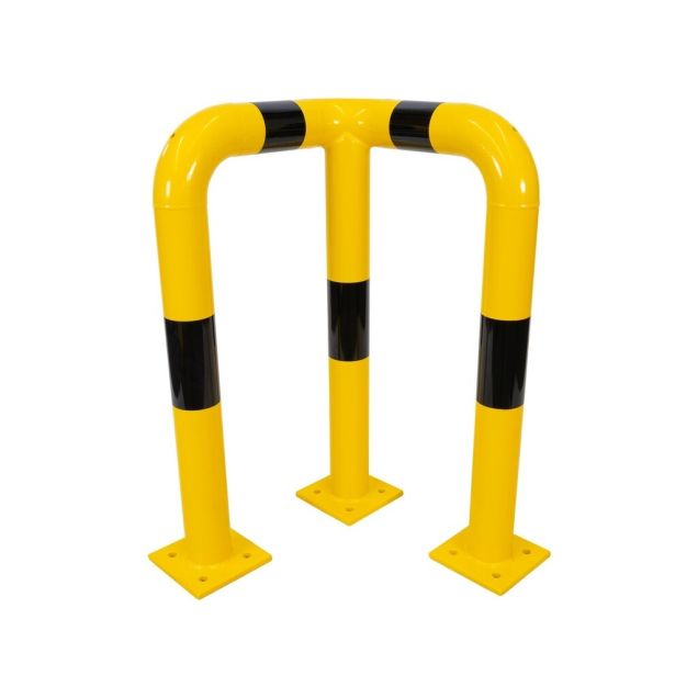 Hoekbeschermbeugel 490x490x750mm ø76mm Geel/zwart