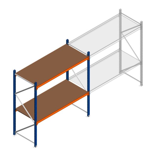Grootvakstelling Kimer 1750x1500x800 mm (hxbxd) 2 niveaus beginsectie met voorgemonteerde frames