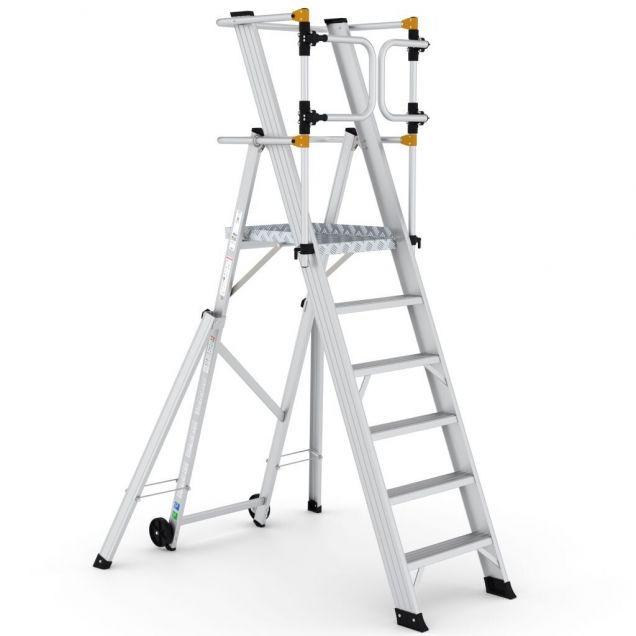 Magazijntrap Wixor opvouwbaar extra veilig 6 treden