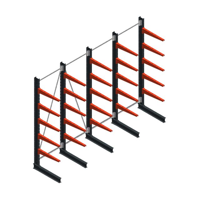 Rij CRM BR25 EZ 5niv 220kg/arm 4x1000 - 3000x4000x800mm (hxbxd)