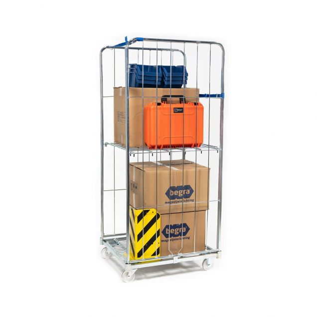 Rolcontainer 2-heks 810x715x1800 mm (lxbxh) verzinkt