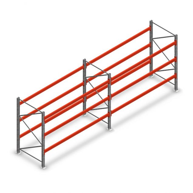 Combideal palletstelling AR T2 2000x5640x1100 mm (hxbxd) 3 niveaus 2844kg/niv