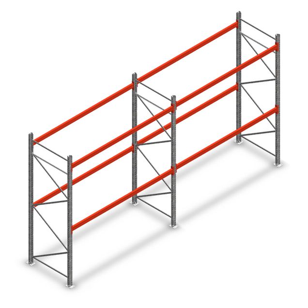Combideal palletstelling AR T2 3500x5640x1100 mm (hxbxd) 2 niveaus 2844kg/niv met voorgemonteerde frames